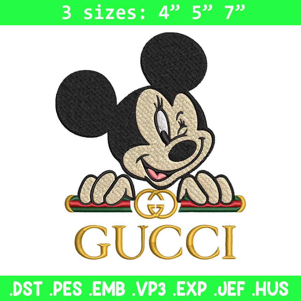 Mickey mouse gucci Embroidery Design, Gucci Embroidery, Embroidery File, Brand Embroidery, Logo shirt, Digital download.jpg