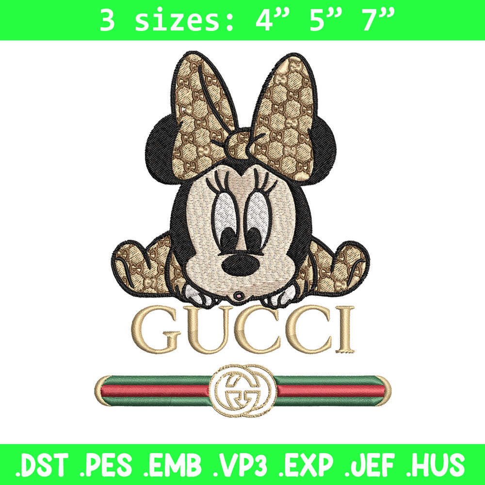 Minnie baby gucci Embroidery Design,Gucci Embroidery, Embroidery File, Logo shirt, Sport Embroidery, Digital download.jpg