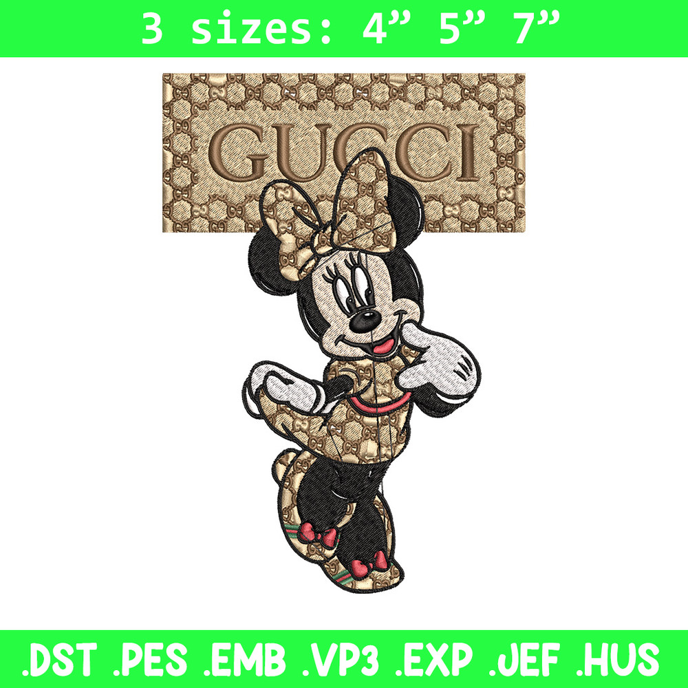 Minnie gucci Embroidery Design, Disney Embroidery, Embroidery File, Brand Embroidery, Logo shirt, Digital download.jpg