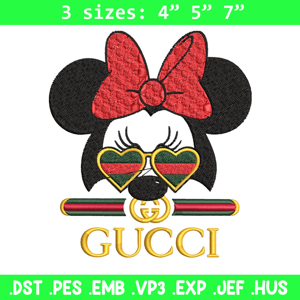 Minnie head Embroidery Design, Gucci Embroidery, Brand Embroidery, Logo shirt, Embroidery File, Digital download.jpg