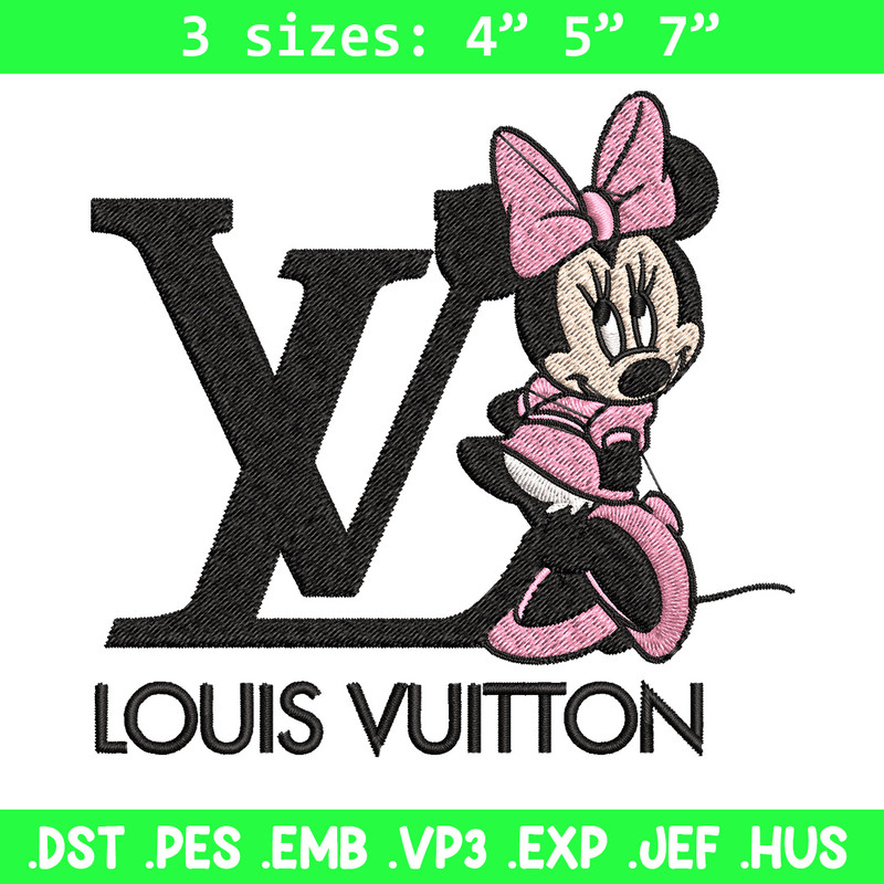 Minnie louis vuitton Embroidery Design, Lv Embroidery, Embroidery File, Disney Embroidery, Logo shirt, Digital download.jpg