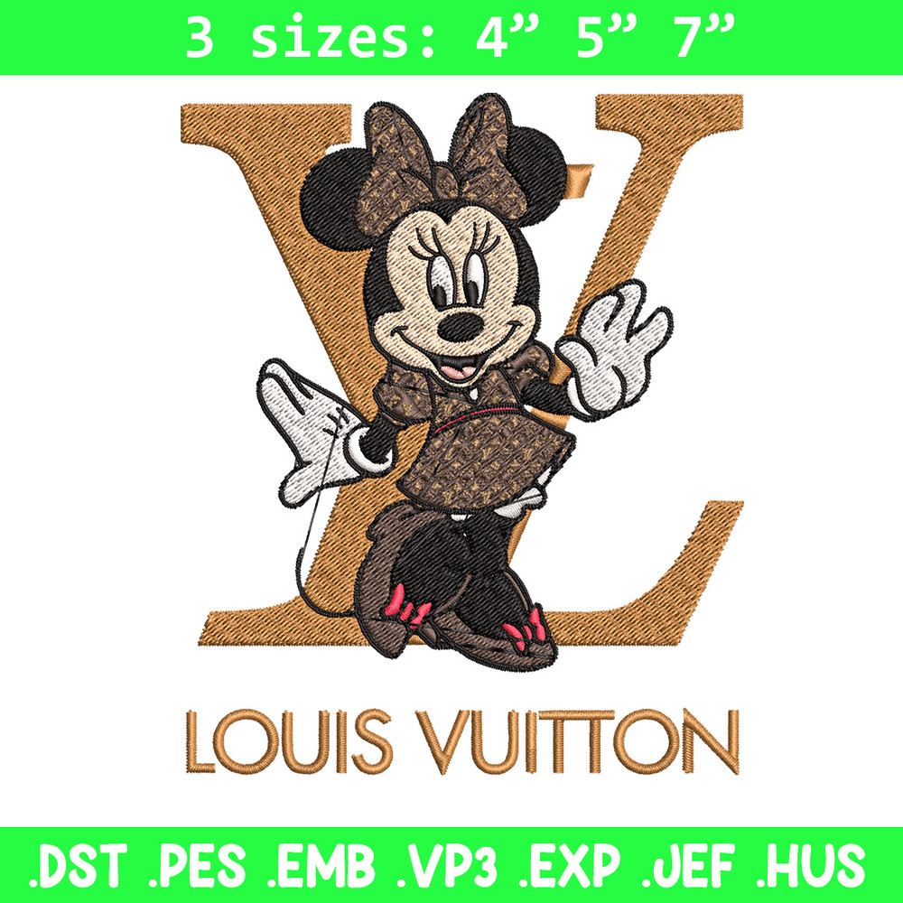 Minnie smile lv Embroidery Design, Lv Embroidery, Embroidery File, Brand Embroidery, Logo shirt, Digital download.jpg