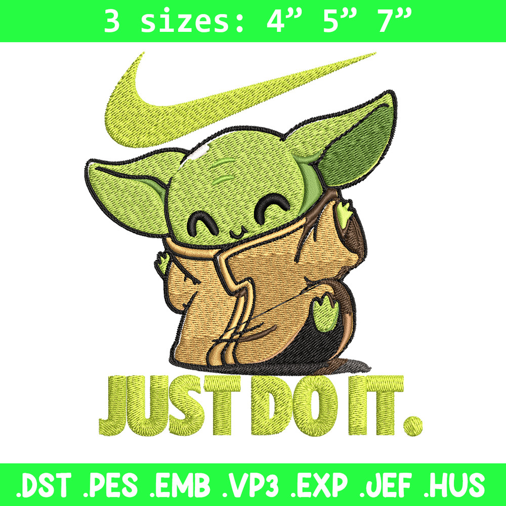 Nike Baby Yoda Embroidery design, Nike Baby Yoda cartoon Embroidery, Nike design, Embroidery file, Instant download..jpg