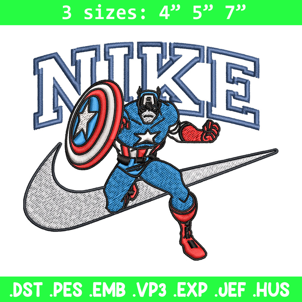 Nike captain america Embroidery Design, Brand Embroidery, Nike Embroidery, Embroidery File, Logo shirt, Digital download.jpg