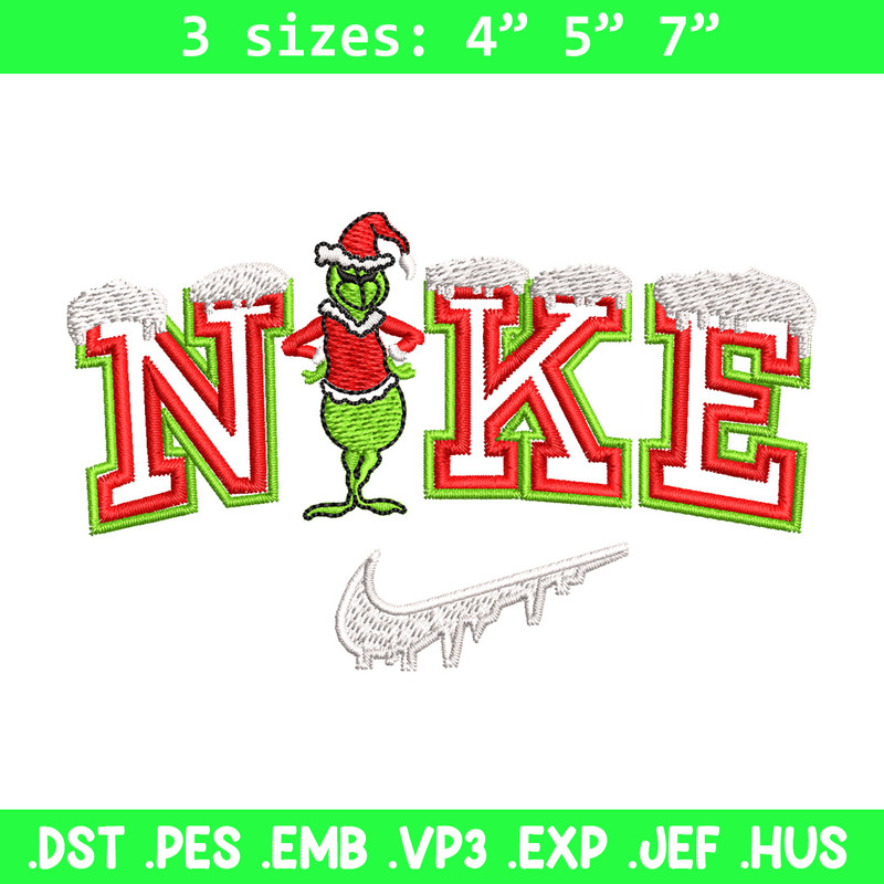 Nike chrismas embroidery design, Chrismas embroidery, Nike design, Embroidery shirt, Embroidery file, Digital download.jpg