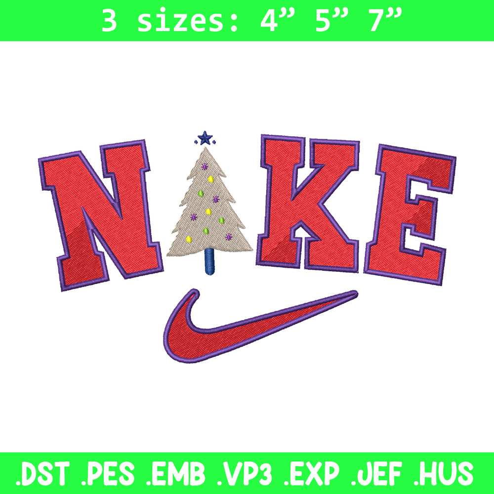 Nike christmas embroidery design, Logo embroidery, Nike design, Embroidery file, logo shirt, Instant download.jpg