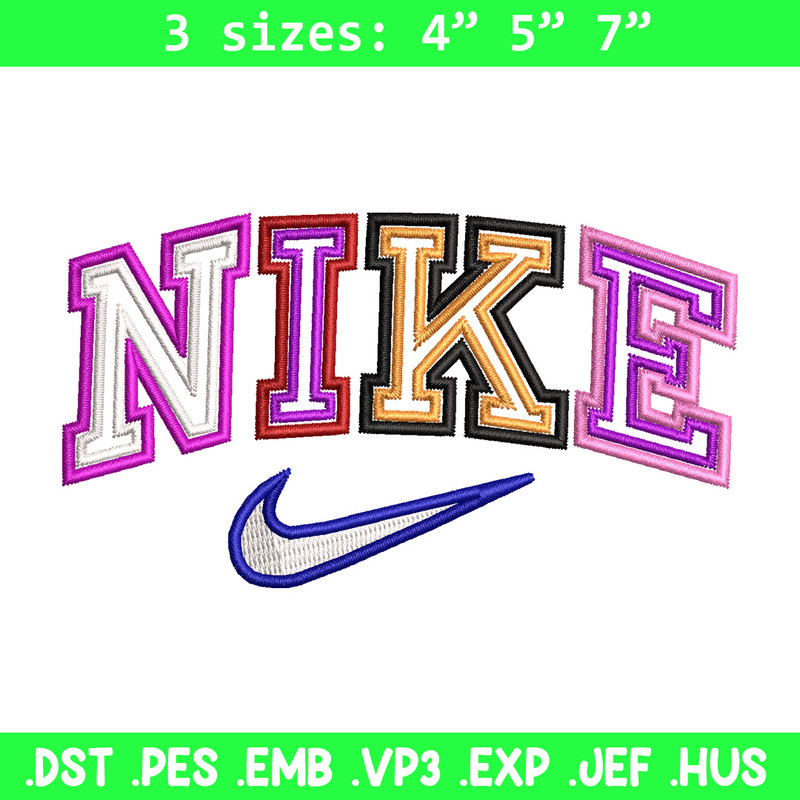 Nike color embroidery design, Nike embroidery, Nike design, Embroidery shirt, Embroidery file,Digital download.jpg