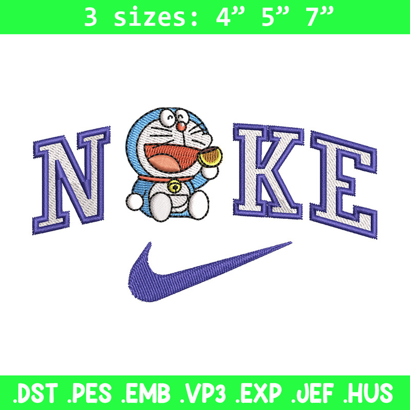 Nike doraemon embroidery design, Doraemon embroidery, Emb design, Embroidery shirt, Embroidery file, Digital download.jpg