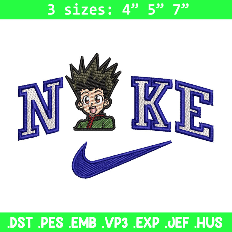 Nike gon embroidery design, Hunter x hunter embroidery, Nike design,Embroidery file,Embroidery shirt,Digital download.jpg