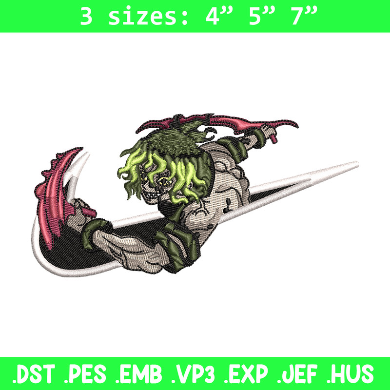 Nike Gyutaro embroidery design, Kimetsu no Yaiba embroidery, nike design, anime shirt, digital download.jpg