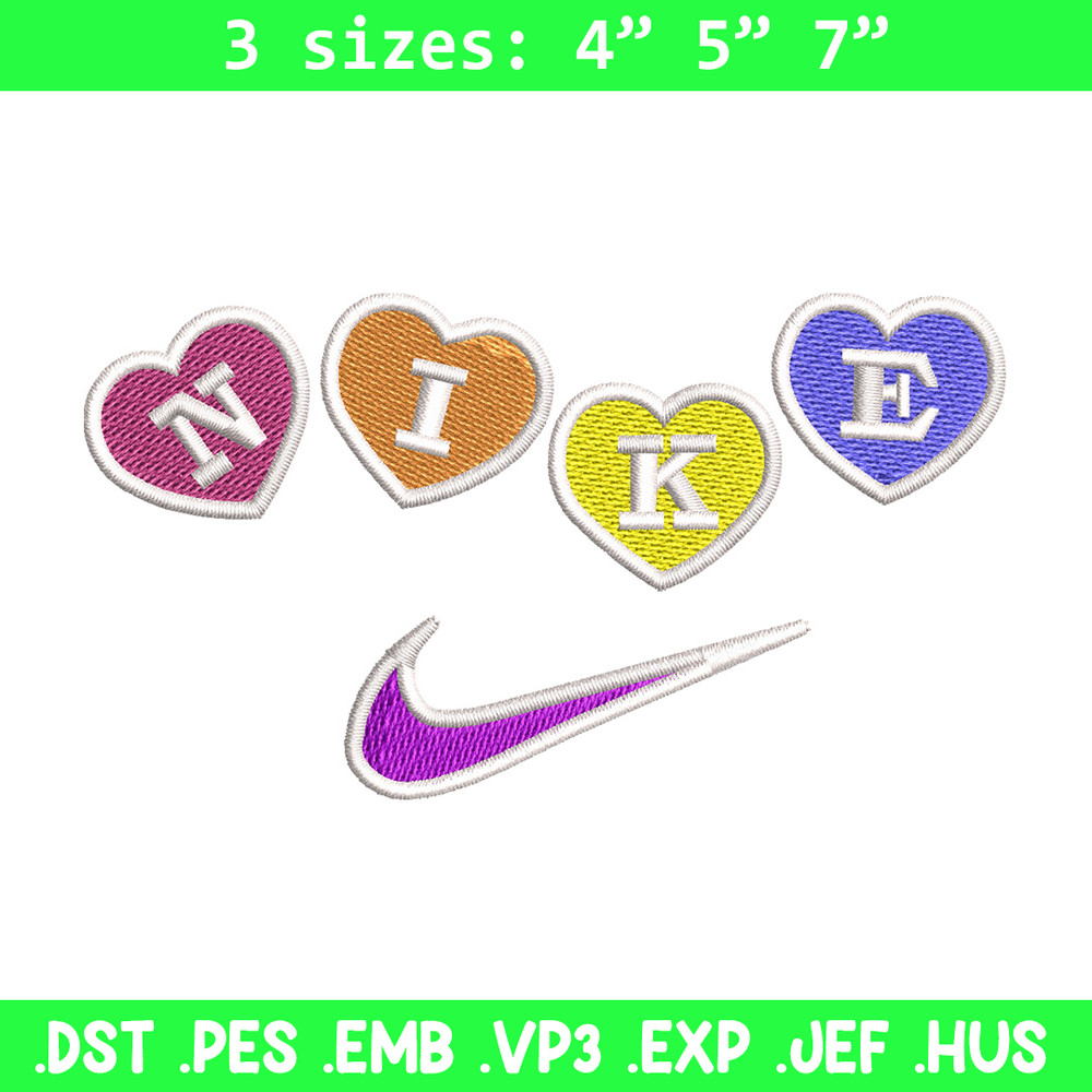 Nike heart embroidery design, Logo embroidery, Nike design, Embroidery shirt, Embroidery file, Digital download.jpg