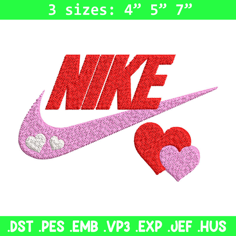 Nike pink love Embroidery Design, Brand Embroidery, Nike Embroidery, Embroidery File, Logo shirt, Digital download.jpg