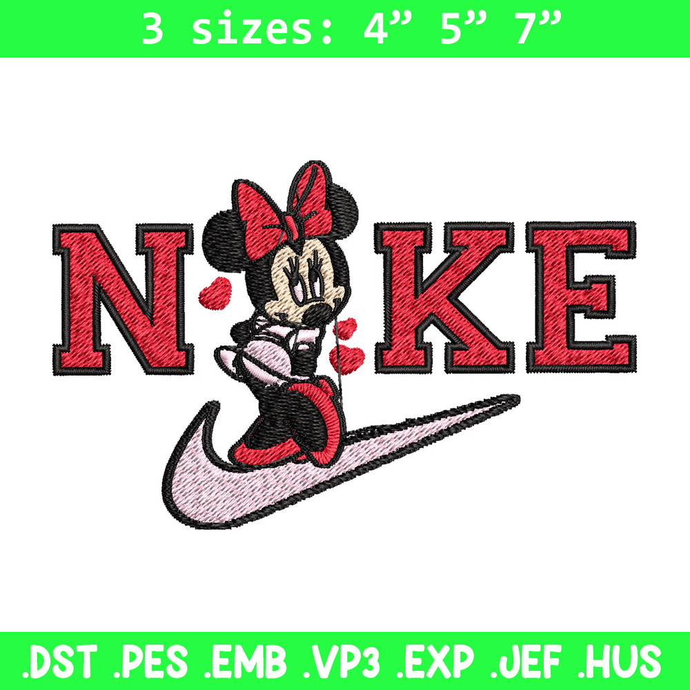 Nike red minnie Embroidery Design, Brand Embroidery, Nike Embroidery, Embroidery File, Logo shirt, Digital download.jpg