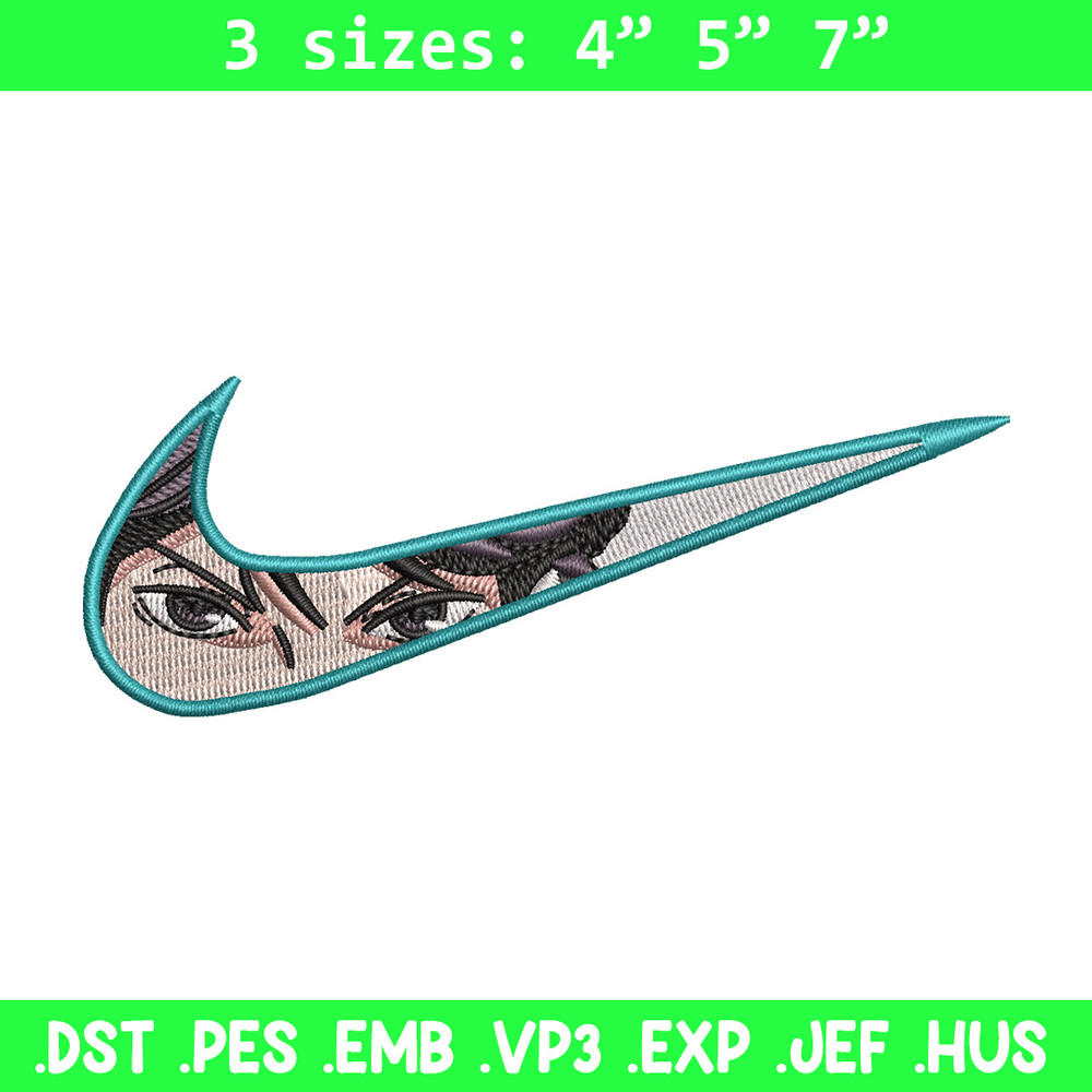 Nike x anime eyes embroidery design, Anime embroidery, Embroidery file,Embroidery shirt, Nike design,Digital download.jpg