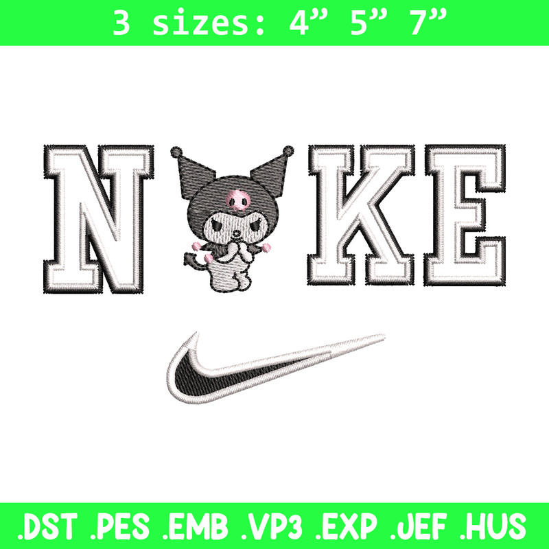 Nike x kuromi embroidery design, Kuromi embroidery, Nike design, Embroidery shirt, Embroidery file,Digital download.jpg