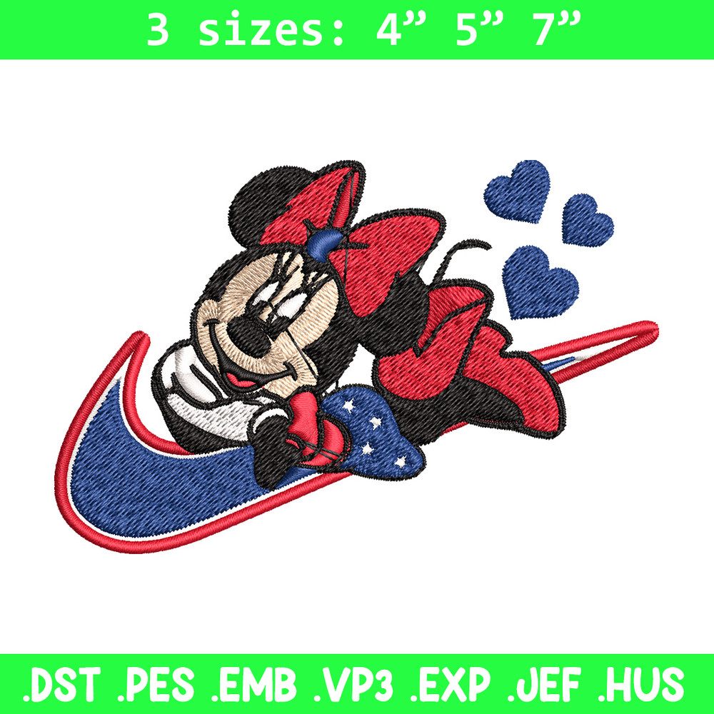 Nike x minnie Embroidery Design, Mickey Embroidery, Nike Embroidery, Embroidery File, Logo shirt, Digital download.jpg