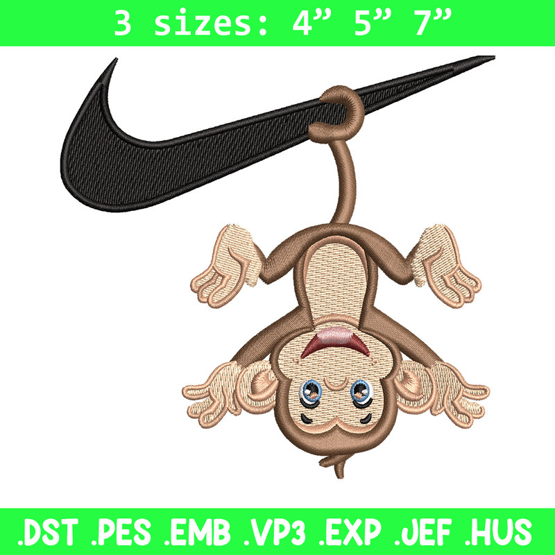 Nike x monkey embroidery design, Monkey embroidery, Nike design, Embroidery shirt, Embroidery file, Digital download.jpg