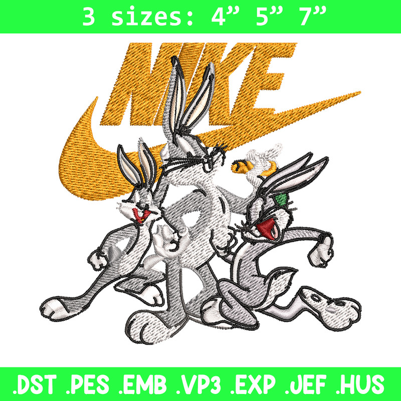 Rabbit cartoon Nike Embroidery design, cartoon Embroidery, Nike design, Embroidery file, logo shirt, Instant download..jpg
