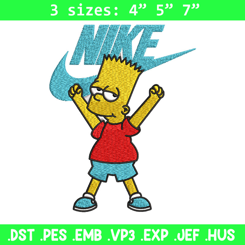 Simpson Nike Embroidery design, Simpson cartoon Embroidery, Nike design, Embroidery file, cartoon logo. Instant download.jpg