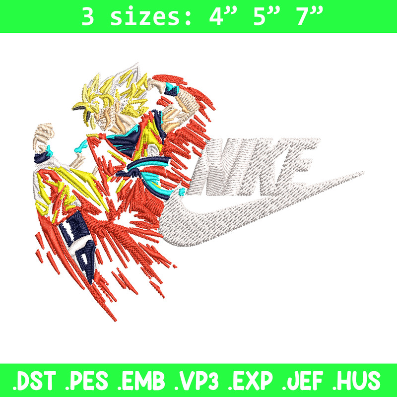 Son Goku Nike Embroidery design, Dragon ball Embroidery, Nike design, anime shirt, Embroidery file, Instant download..jpg