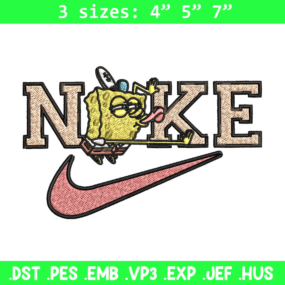 Spongebob x nike Embroidery Design, Nike Embroidery, Brand Embroidery, Embroidery File, Logo shirt, Digital download.jpg