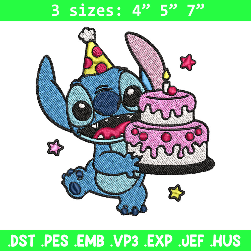 Stitch birthday Embroidery design, Stitch birthday Embroidery, cartoon design, Embroidery File, Digital download..jpg