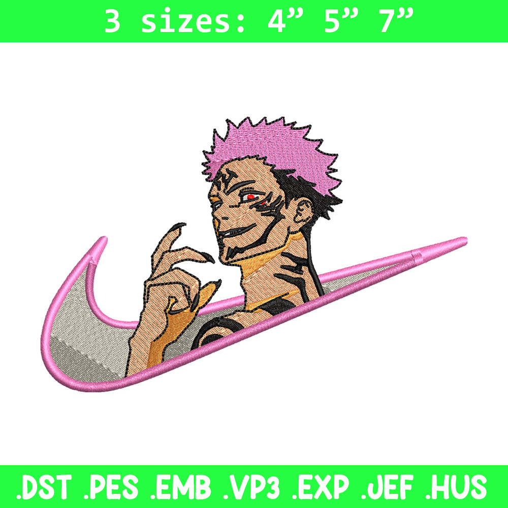 Sukuna smile Nike embroidery design, Jujutsu kaisen embroidery, Nike design, anime design, logo shirt, Digital download.jpg