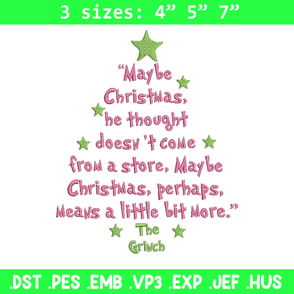 The Grinch embroidery design, Grinch embroidery, Chrismas design, Embroidery shirt,Embroidery file,Digital download.jpg