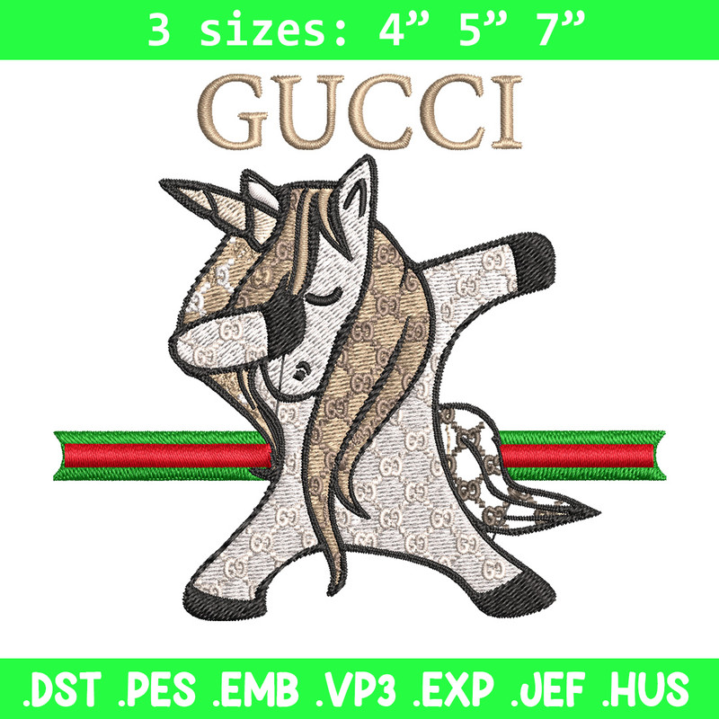 Unicorn gucci Embroidery Design, Gucci Embroidery, Embroidery File, Logo shirt, Sport Embroidery, Digital download..jpg