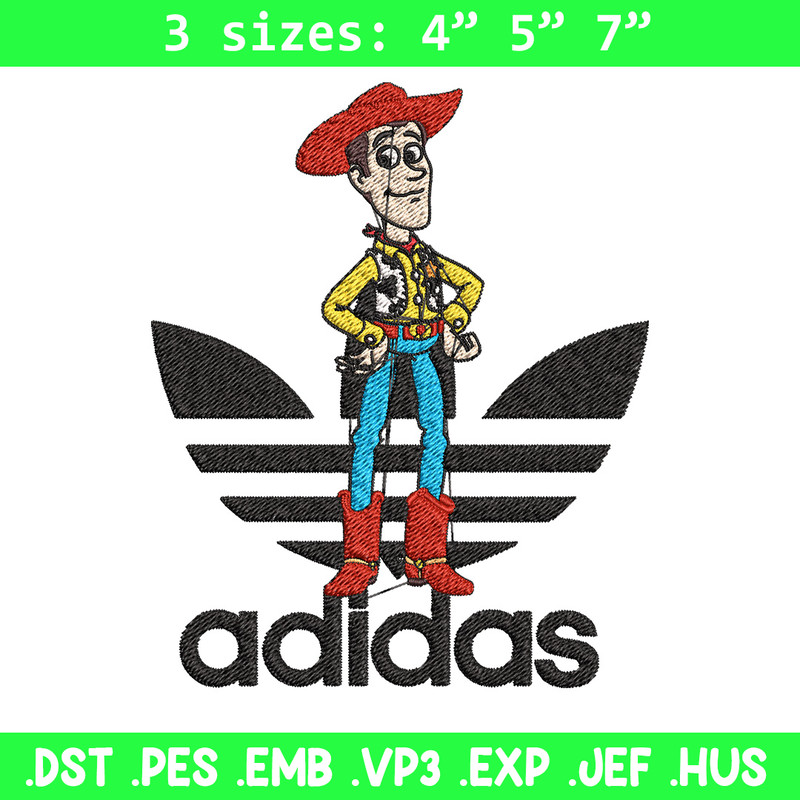Woody adidas Embroidery Design, Adidas Embroidery, Embroidery File, Brand Embroidery, Logo shirt, Digital download.jpg
