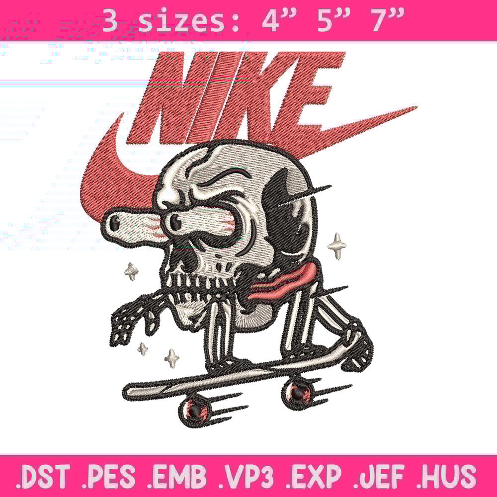 Skull funny Nike Embroidery design, Skull funny Embroidery, Nike design, Embroidery file, logo shirt, Instant download..jpg