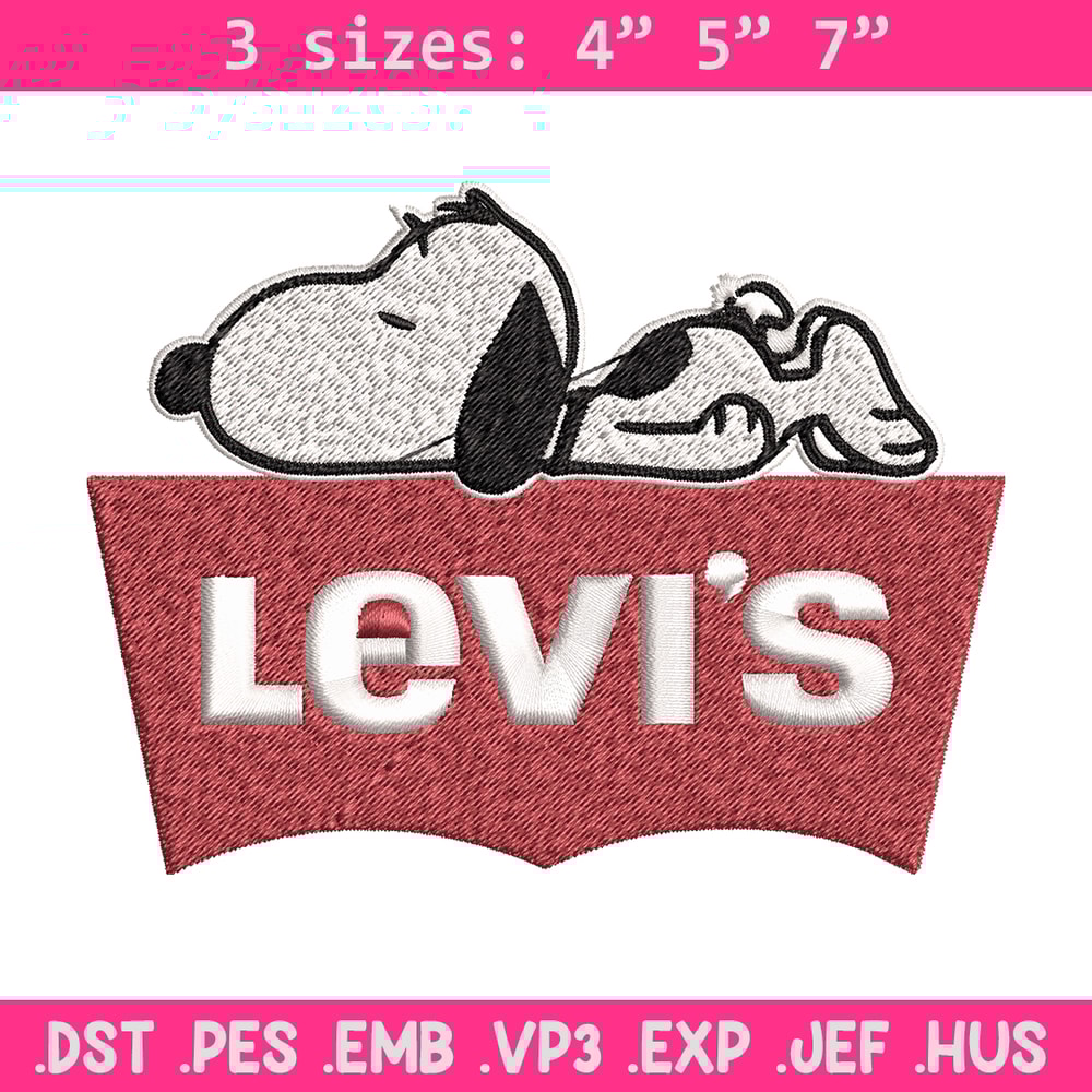 Snoopy Levi's Embroidery design, Snoopy Levi's Embroidery, cartoon design, Embroidery File, Digital download..jpg