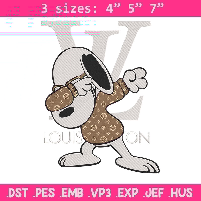 Snoopy x LV Embroidery Design, Peanuts Embroidery, Embroidery File, LV Embroidery, Anime shirt, Digital download.jpg