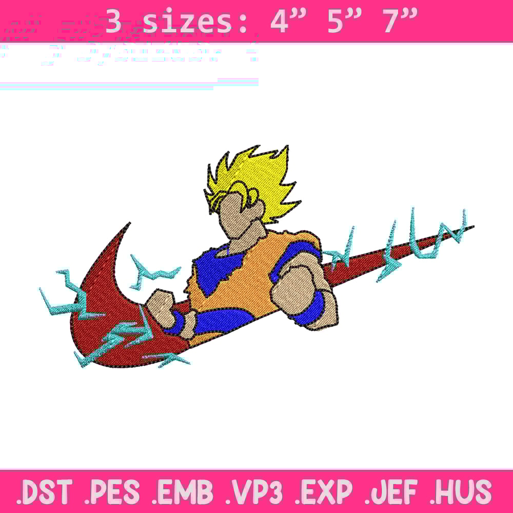 Songoku nike embroidery design, Dragon ball embroidery, Nike design, anime design, anime shirt, Digital download.jpg