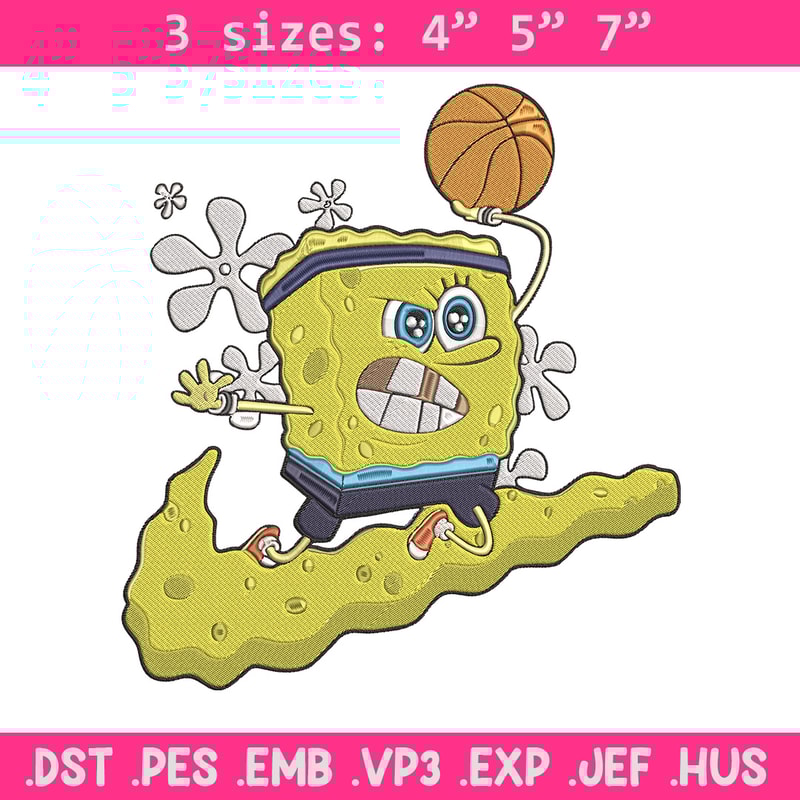 Spongebob nike Embroidery Design, Spongebob Embroidery, Embroidery File, Nike Embroidery, Anime shirt, Digital download.jpg