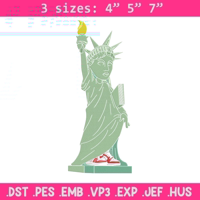 Statue of Liberty Embroidery Design, Logo Embroidery, Embroidery File, Anime Embroidery, Anime shirt, Digital download.jpg