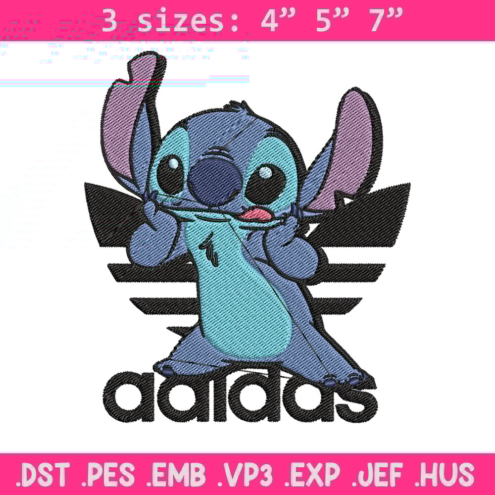 Stitch adidas Embroidery Design, Adidas Embroidery, Embroidery File, Brand Embroidery, Logo shirt, Digital download.jpg