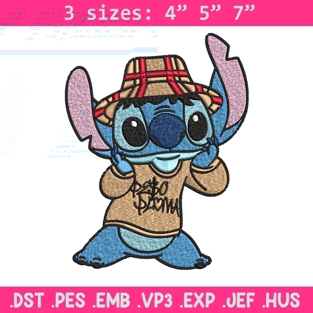 Stitch Peso Pluma Embroidery design, Peso Pluma Stitch Embroidery, cartoon design, Embroidery File, Digital download..jpg
