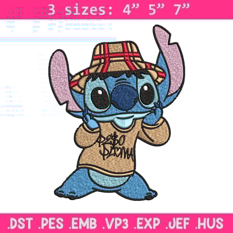 Stitch Peso Pluma Embroidery design, Peso Pluma Stitch Embroidery, cartoon design, Embroidery File, Digital download..jpg