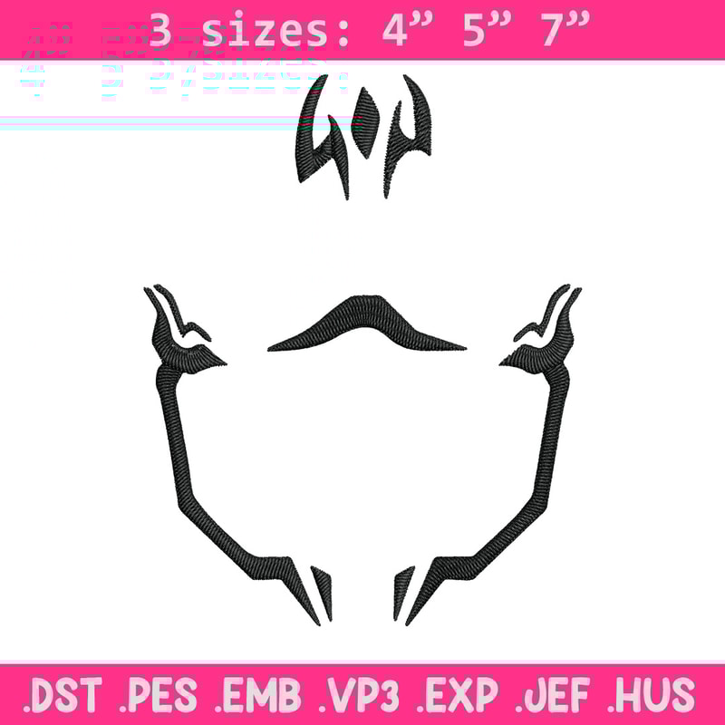 Sukuna Curses Embroidery Design, Jujutsu Embroidery, Embroidery File, Anime Embroidery, Anime shirt, Digital download.jpg