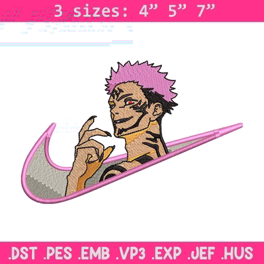Sukuna smile Nike embroidery design, Jujutsu kaisen embroidery, Nike design, anime design, logo shirt, Digital download.jpg
