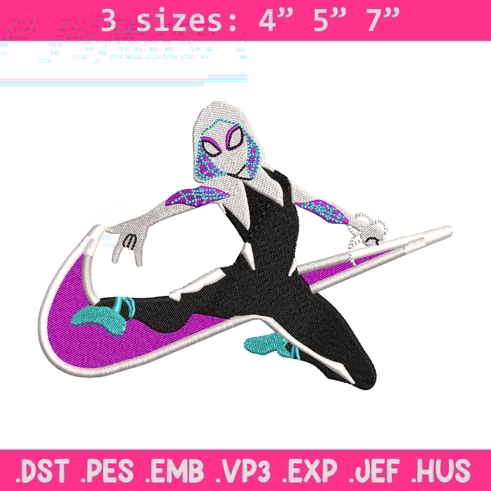 Superhero Nike embroidery design, Nike Spiderwen embroidery, Nike design, movie design, logo shirt, Digital download.jpg