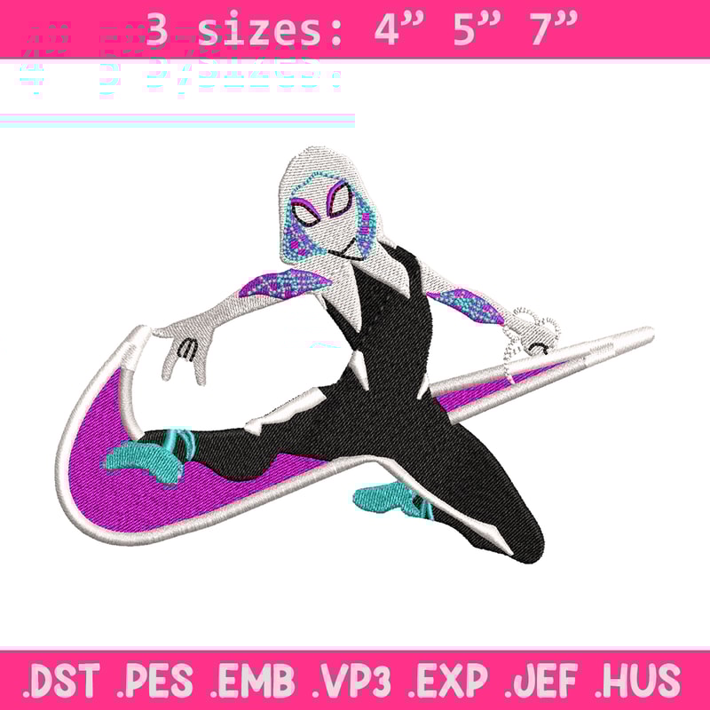 Superhero Nike embroidery design, Nike Spiderwen embroidery, Nike design, movie design, logo shirt, Digital download.jpg