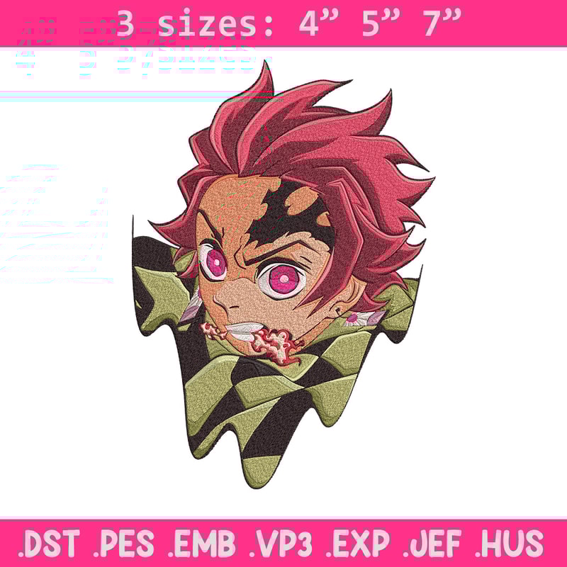 Tanjiro demon Embroidery Design, Demon slayer Embroidery, Embroidery File, Anime Embroidery,Anime shirt,Digital download.jpg