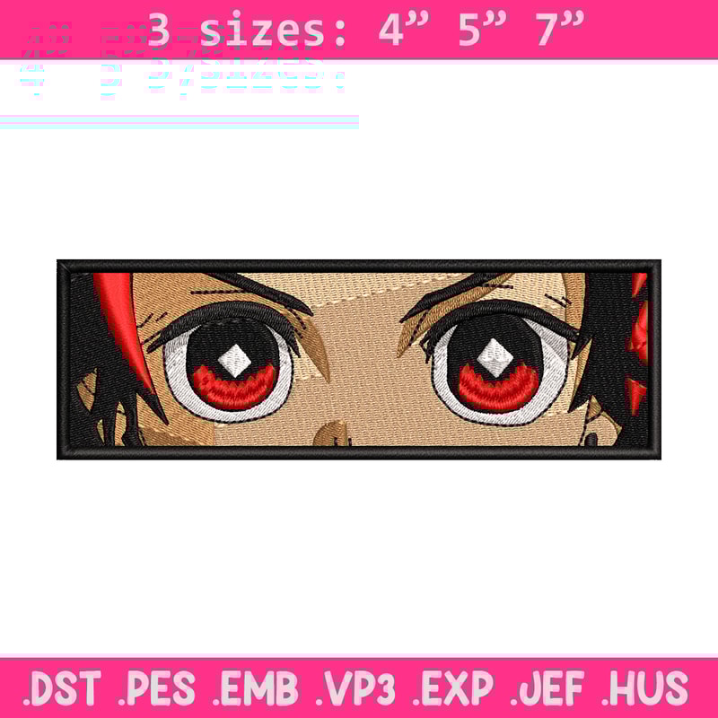 Tanjiro eyes embroidery design, Kimetsu no Yaiba embroidery, Nike design, anime design, anime shirt, Digital download.jpg