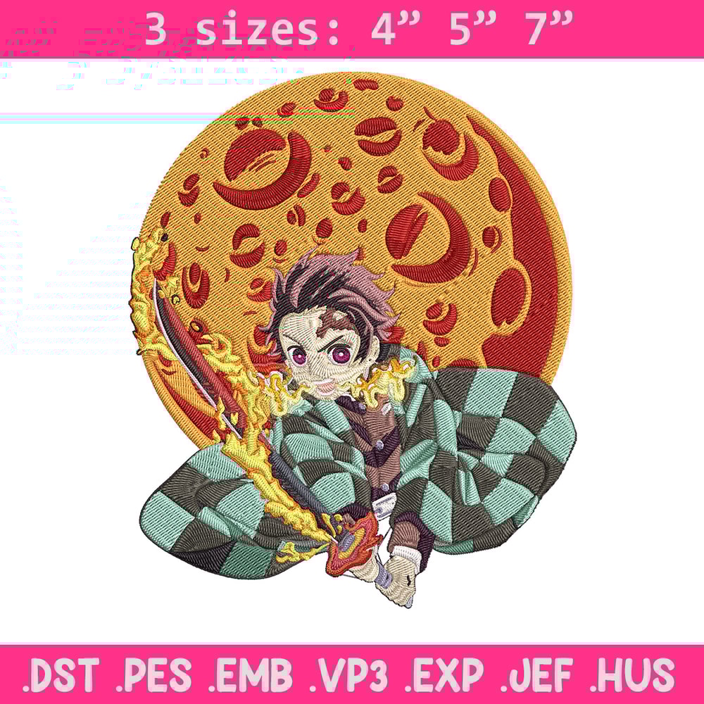 Tanjiro fire Embroidery Design, Demon slayer Embroidery,Embroidery File,Anime Embroidery, Anime shirt,Digital download.jpg