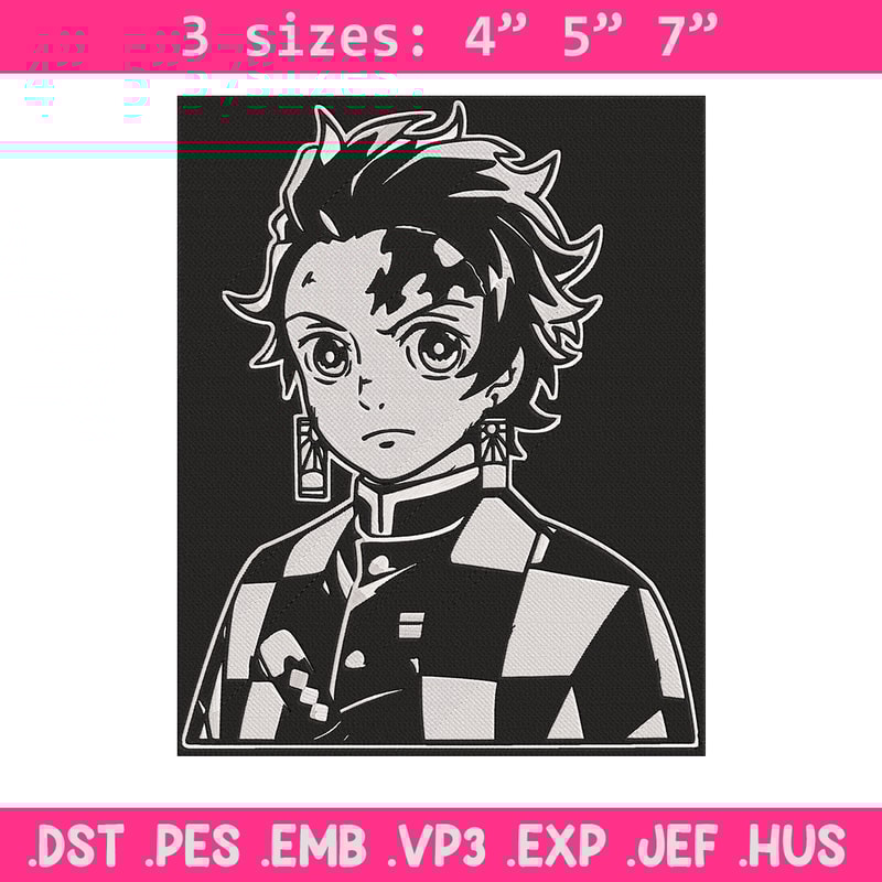 Tanjiro poster Embroidery Design, Demon slayer Embroidery, Embroidery File,Anime Embroidery,Anime shirt,Digital download.jpg