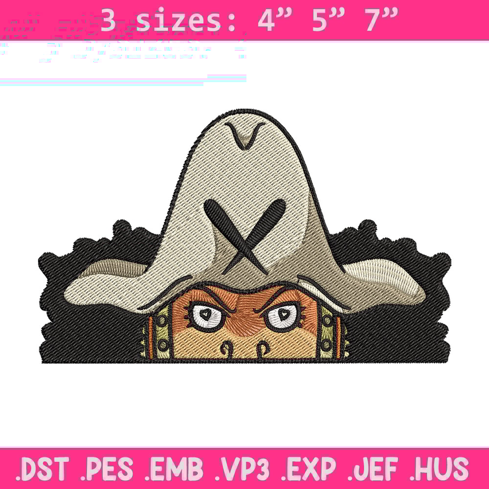 Usopp Peeker Embroidery Design, One piece Embroidery, Embroidery File, Anime Embroidery, Anime shirt, Digital download..jpg