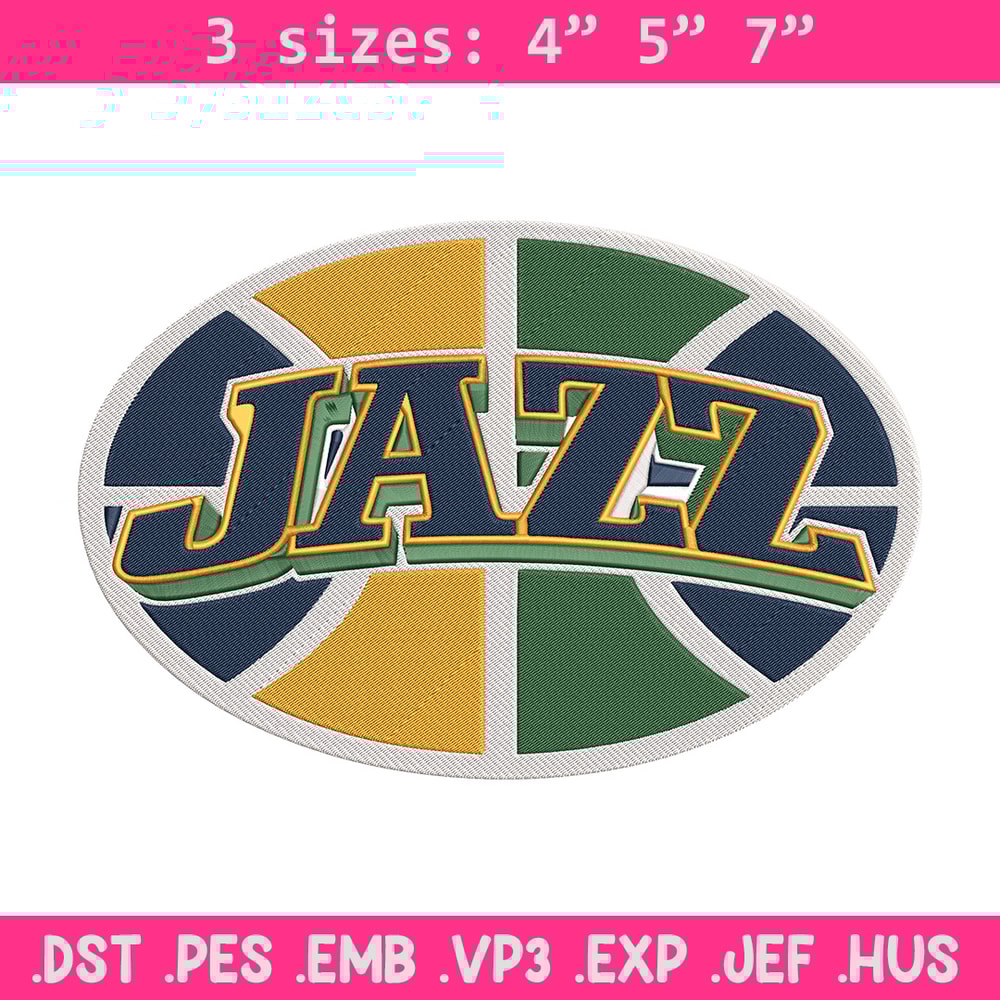 Utah Jazz basketball embroidery design, NBA embroidery, Sport embroidery, Embroidery design, Logo sport embroidery.jpg