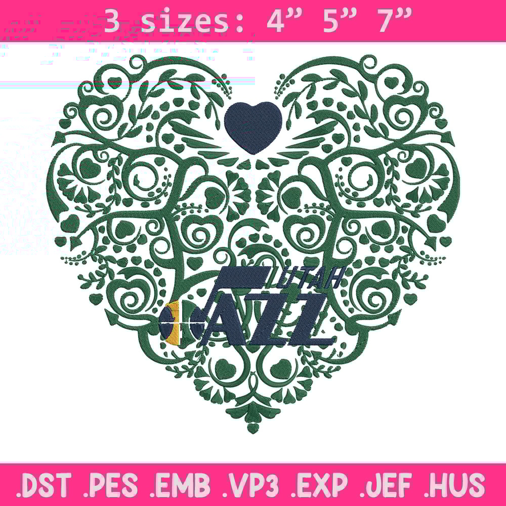 Utah Jazz heart embroidery design, NBA embroidery, Sport embroidery, Embroidery design, Logo sport embroidery.jpg